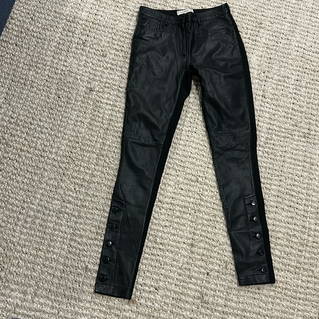 Nicole Miller Artelier Leather Pant Sz 2